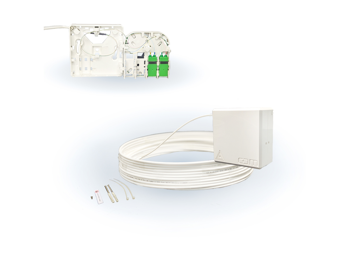 CCM ARCA XS FTTH Gf-TA weiss Fanout 30m 4F
